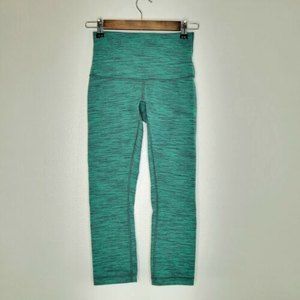 Lululemon Crop Leggings - Heathered Green - Size 4